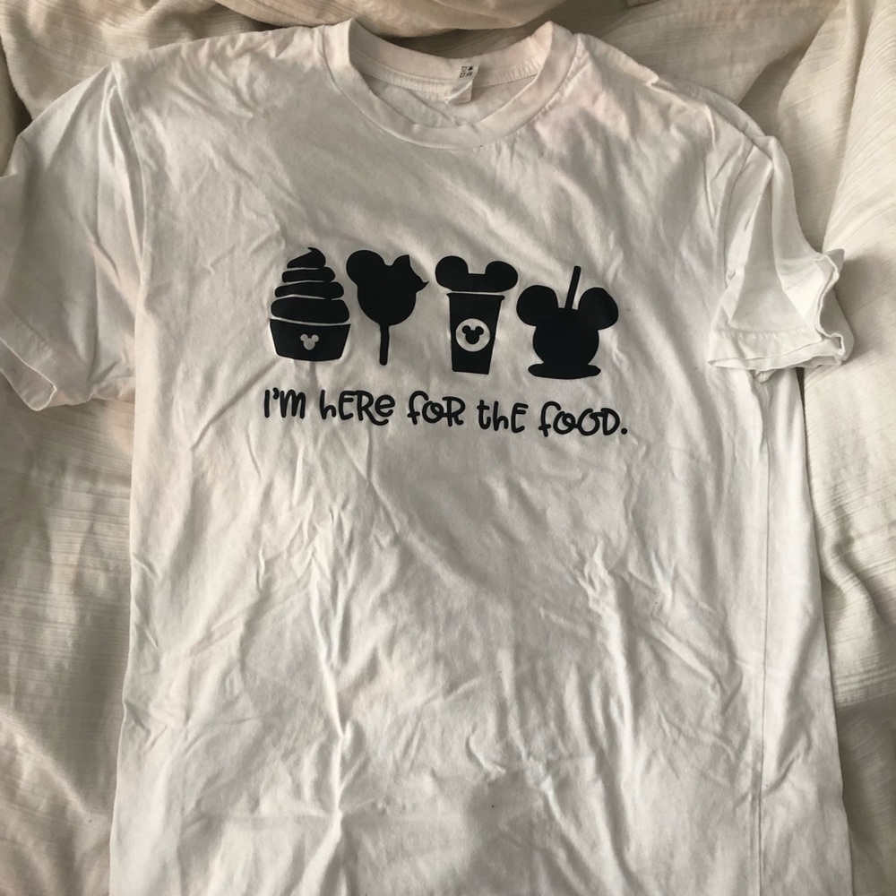 I’m here for the food Disney t-shirt